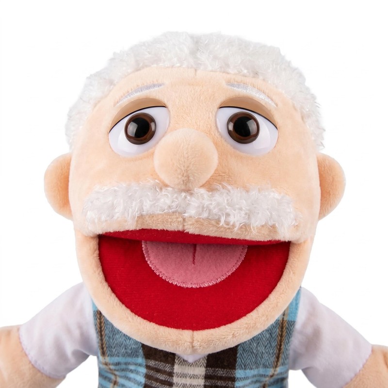 Family Hand Puppets Role-Playing Storytelling Hand Puppet for Kids (Grandpa)