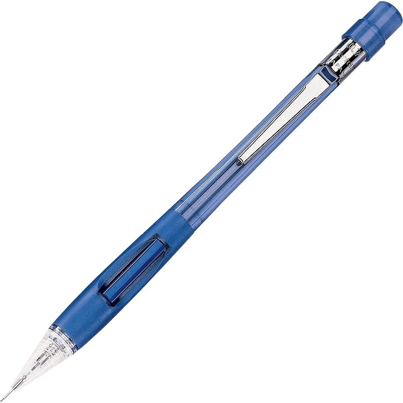Pentel Pd347tc Quicker Clicker Mechanical Pencil, 0.7 Mm, Transparent Blue