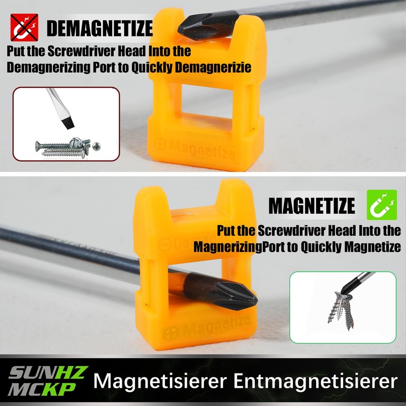 SUNHZMCKP 7-Piece Magnetic Screwdriver Set, 3 Phillips Screwdrivers and 3