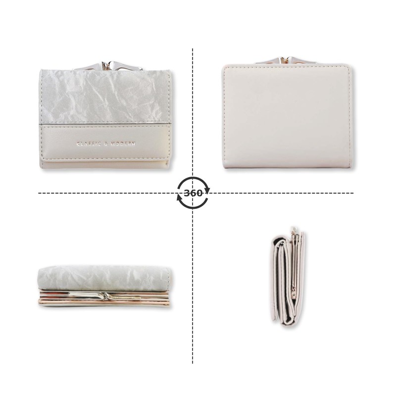 [TOEDNNQI] 財布 レディース ミニ財布 がま口 3つ折り財布 女の子 コンパクト 小さい ウォレットお札が折れない