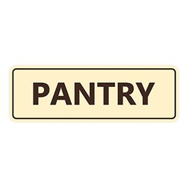 Signs ByLITA Standard Pantry Sign (Ivory/Dark Brown) - Small
