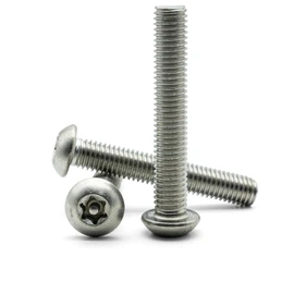 Hippo Hardware M4 (4mm X 6mm) Torx Pin Button Head Security Bolts Anti Vandal Tamper Proof 6 Lobe Star Screws A2 Stainless Steel with Drive Bit (Pack of 10) - TX20 PIN