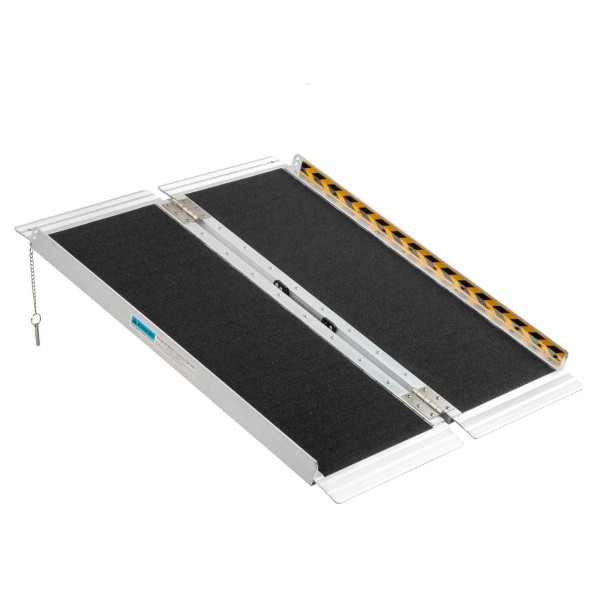 Unbranded 3ft Aluminum Folding Wheelchair Scooter Mobility Ramp Portable Non-Slip
