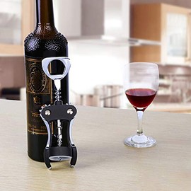 Foho - Abrebotellas de vino multifuncional, sacacorchos de ala para todas las botellas de corcho y tapas de cerveza, sacacorchos de camarero de lujo con juego de tapón para entusiastas del vino