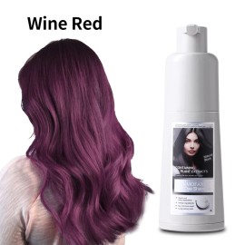 Cnmofaxin Wholesale Ammonia and Ppd Free Organic CNMOFAXIN Fast Herbal Permanent OEM Black Hair Color ShampooVolume: 210ml, color: Wine Red