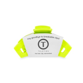 TELETIES - Open Medium Hair Clip - For Thin to Medium-Thick Hair - Claw Clips for Women - Strong Grip, Bendable Teeth, Comfortable Curved Design - For All Textures - Summer Brights