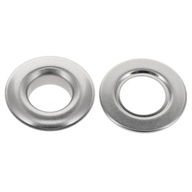 Grommet, Beveled, Nickel Matte, Solid Brass-LL (100 sets per bag), 3/16"