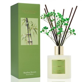 COCORRÍNA Reed Diffuser - Gardenia 6.7 Fl.oz Reed Diffuser Set with Sticks & Preserved Baby's Breath, Reed Diffuser for Home Bathroom Shelf Decor
