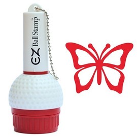 ProMarking EZBallStamp Golf Ball Stamp - Red Butterfly