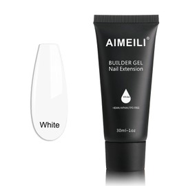 Aimeili Gel Nail Extension, Soak Off UV LED Nail Extension Builder Gel, 30 ml White