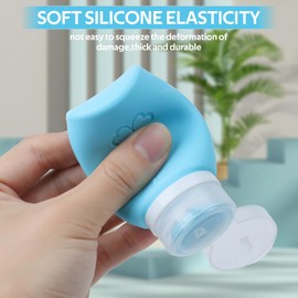 CHGANG 5 pcs Travel Bottles for Toiletries,TSA Approved Silicone Travel Containers Leak Proof Squeezable Refillable Travel Accessories for Shampoo Conditioner Lotion Body Wash