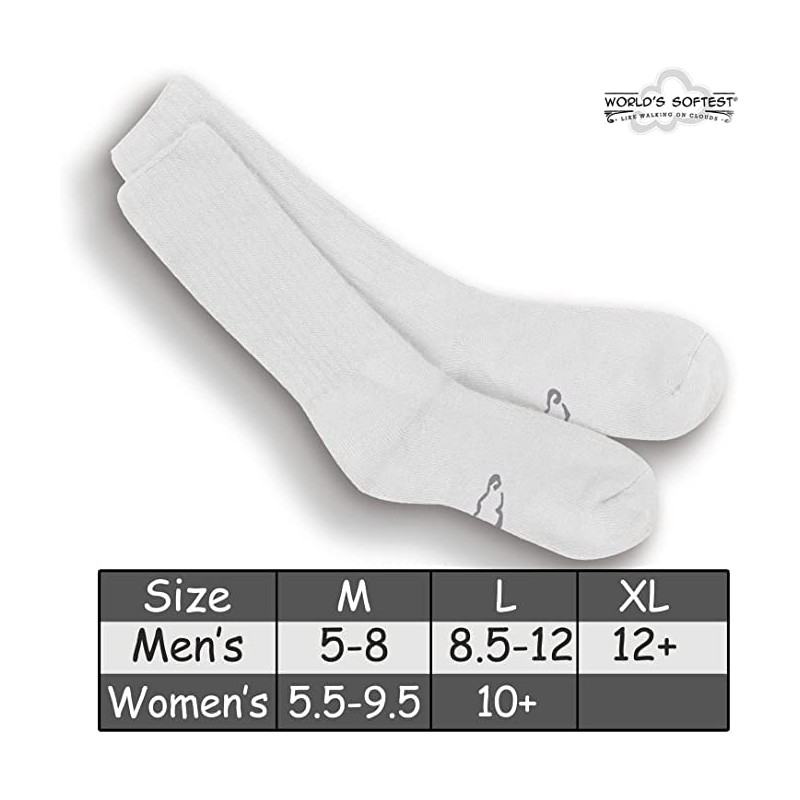 World's Softest Classic Crew Socks - Ultra Soft Socks for