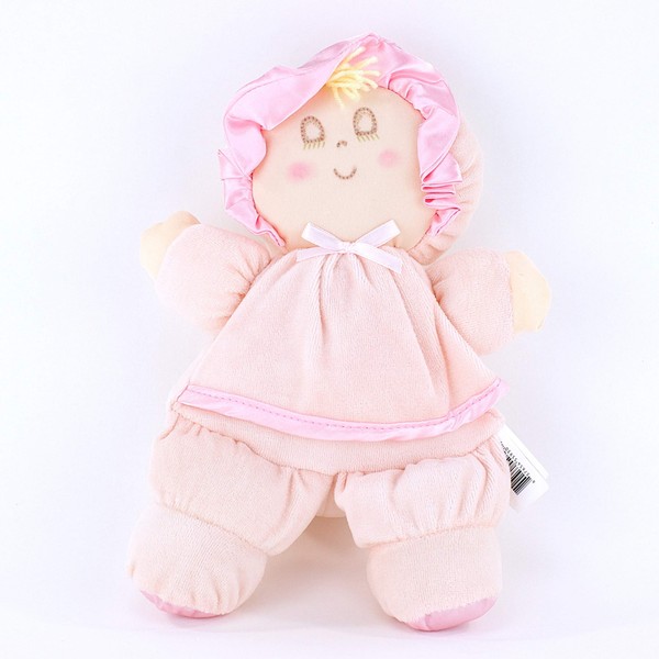 Genius Baby Toys Classic So-Soft Baby Girl Doll Lovey, 11", Pink