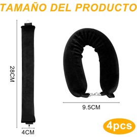 4 Piezas Tubos para Cabello, Rulos para Cabello Gancho, Rizadores de Cabello Sin Calor, Rulos para Cabello Sin Calor, Rizadores Sin Calor, Rizador de Pelo Sin Calor para Cabello Corto y Largo