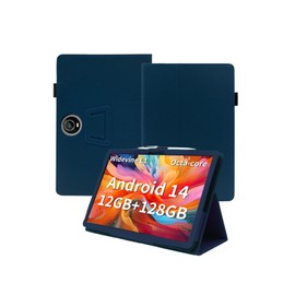 Case for TUOHAITIME C5 Android 14 Tablet 11 Inch 2024 Upgraded Version，Premium Leather Business Folio Stand Cover with Hand Strap for Tablet,Blue.