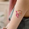 12 Sheets Music Note Temporary Tattoos Stickers for Kids, Piano