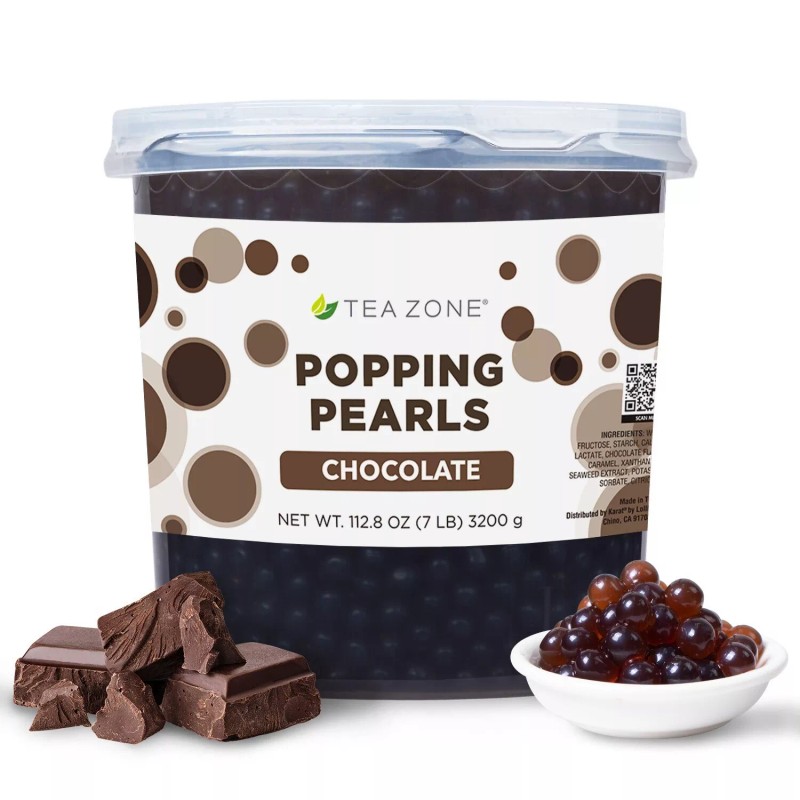 Tea Zone Chocolate Popping Pearls/ Popping Boba (B2071, 7 lbs)