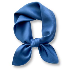 PoeticEHome Solid Color Mulberry Silk Scarf - Lightweight 27" Square Neckerchief for Women's Neck Hair Head in Gift Wrapped