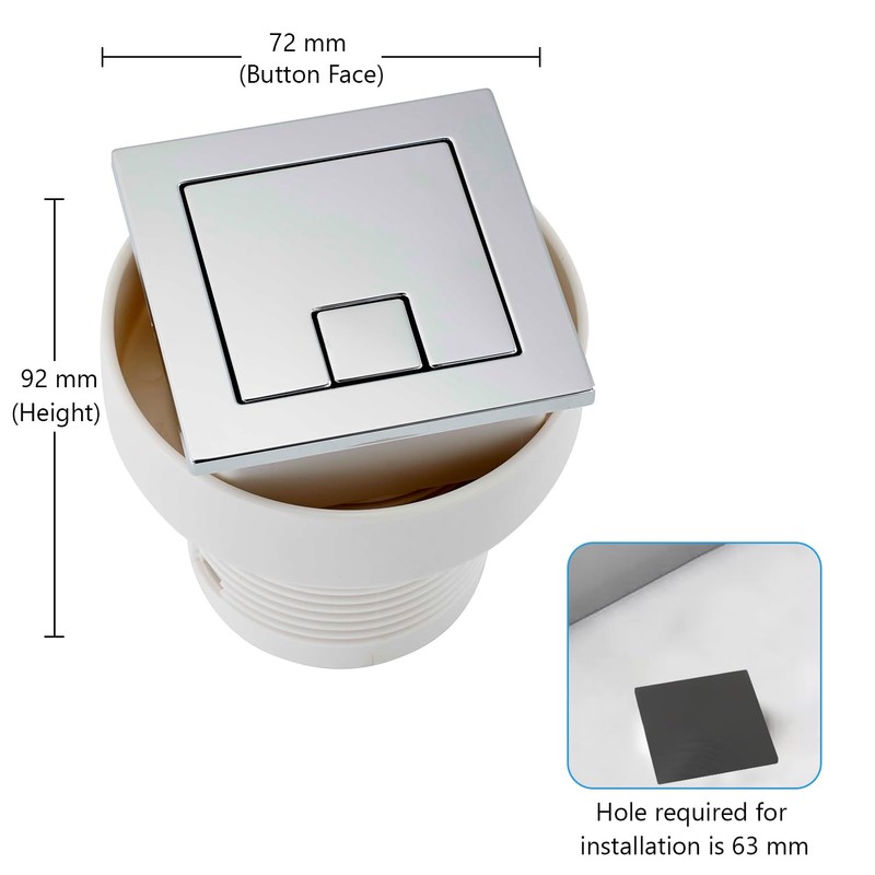 Excel Home Toilet Flush Button Replacement - Dual Button Toilet