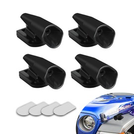 GKmow 4 PCS Deer Warning Devices, 1.9" x 0.9" ABS Deer Whistles Repeller, Ultrasonic Animal Alarms, Car Accessories, Universal for Most Cars, Trucks and Vans (Black)