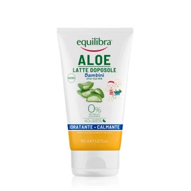 equilibra Solari, Aloe Latte Doposole Bambini, a Base di Olio di Mandorle Dolci, Estratto di Camomilla, Pantenolo, Vitamina E e Olio Essenziale di Citronella Anti-puntura d'Insetto, 150 ml