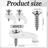 Weysat 60 Pcs Storm Window Clips with Screws Screen Clips