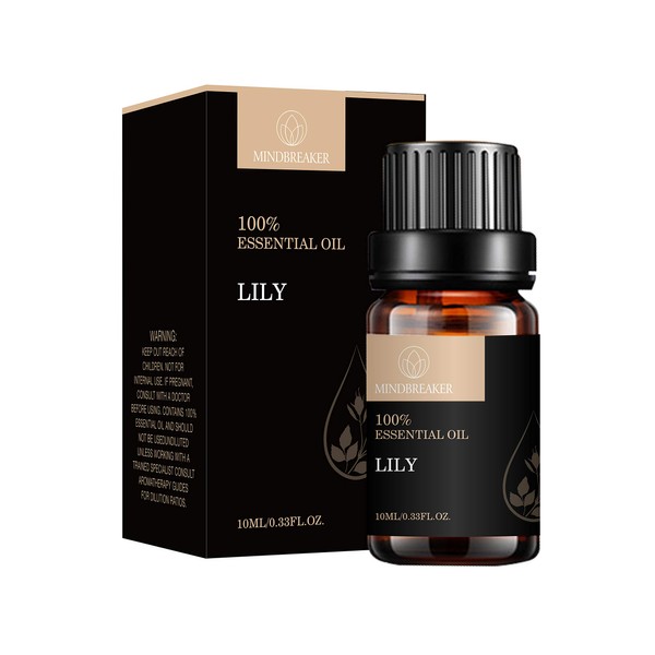 Organic Essential Oil, Scented Oils with Organic Aromatherapy 100% Pure Therapeutic Essential Oils of Highest Quality (10ml) 0.33oz for Diffuser and Humidifier (Lily)