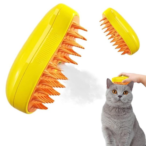 3 In 1 Steamy Cat Brush - Upgraded Multifunctional Cat
