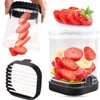 Stainless Steel Multi-Fruit Slicer Cup – 8-Blade Cutter for Strawberries,