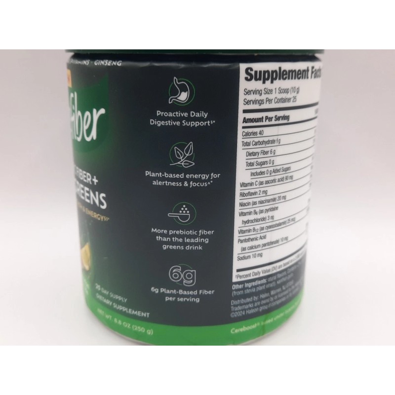 Benefiber Prebiotic Fiber Supergreens Dietary W.melon Lemonade 8.8 oz Ex