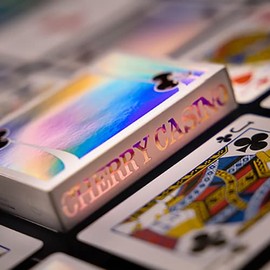 SOLOMAGIA Cherry Casino Sands Mirage (Holographic) Playing Cards
