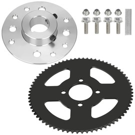 YOXUFA 35 Chain Sprocket 72 Tooth + Go Kart Sprocket Hub with 1" Bore 1/4" Keyway for Go Kart Cart Predator 212cc 79cc 420cc 6.5HP 3HP 13HP Engine Powersports Parts Heavy Duty Steel