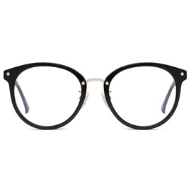 SOJOS Retro Round TR90 Blue Light Reading Glasses Womens Mens Readers Computer Glasses Eyewear Frame SJ9001, Black Frame 2.50 x