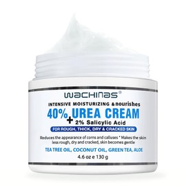 Urea Cream for Feet and Hands - 40% Urea Cream+ 2% Salicylic Acid for Maximum Moisturizing and Softening, Moisturizing Cream for Dry, Cracked Feet, Hands, Elbows and Knees(4.6 oz)
