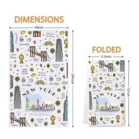 WCGXKO New York Souvenirs and Gifts New York The City of Dreams Kitchen Towel New York City Gift (New York Towel CA)