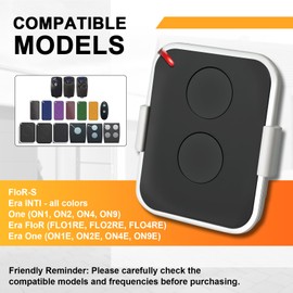 433.92 MHz Garage Door Remote, 2 PCS Garage Door Opener Remote Control, 2 channels, Compatible with ON2E, ON4E, ON1E Rolling Code