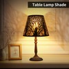 Small Lamp Shade, ALUCSET Barrel Metal Lampshade with Pattern of