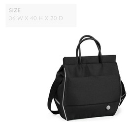 Peg Perego Borsa Diaper Bag - Accessory - Black Shine (Black & Silver)