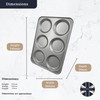 Chabrias Ltd 6 Cup Large 36cm Yorkshire Pudding Tray, Non-Stick