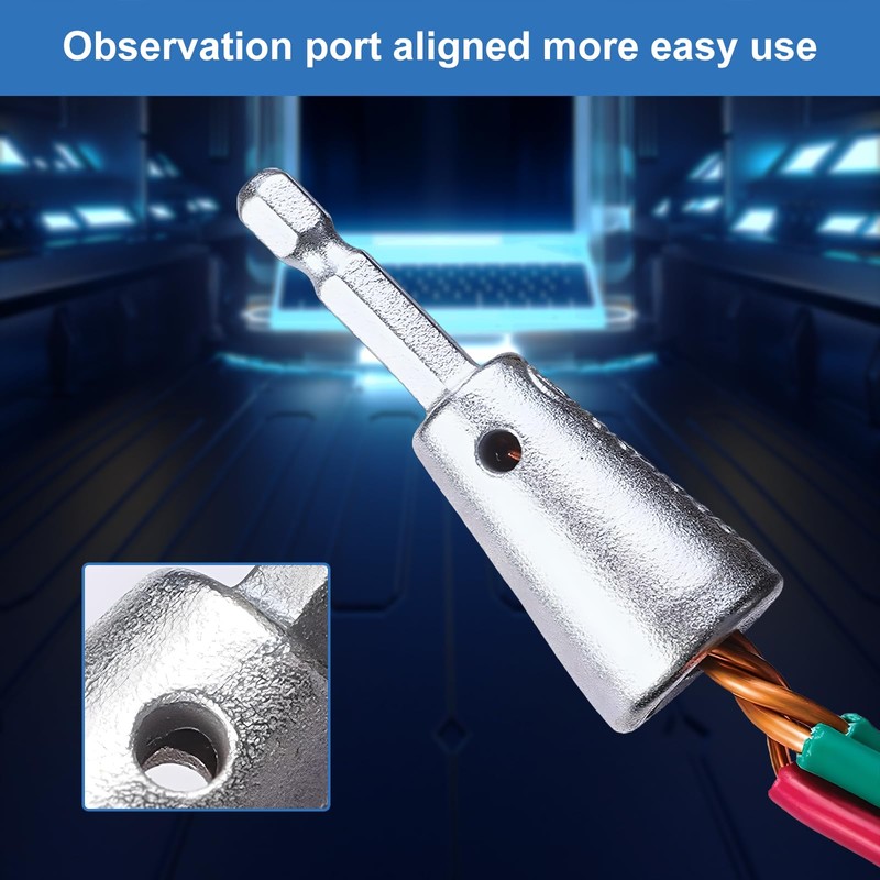 2PCS Wire Twisting Tools, Wire Twister Tool for Drill, 6MM