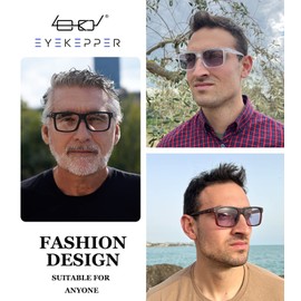 Eyekepper Transition Photochromic Bifocal Reading Glasses Oversized Large Frame Yellow +3.00