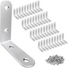 LuckIn 40 Pcs L Bracket Stainless Steel Corner Brace Sets,