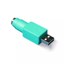 SolutionCables USB Type A Male to PS2 Mini DIN 6 Female Mouse Adapter - Green