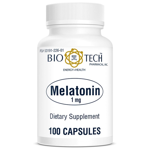 Bio-Tech Pharmacal Melatonin (1mg, 100 Capsules)