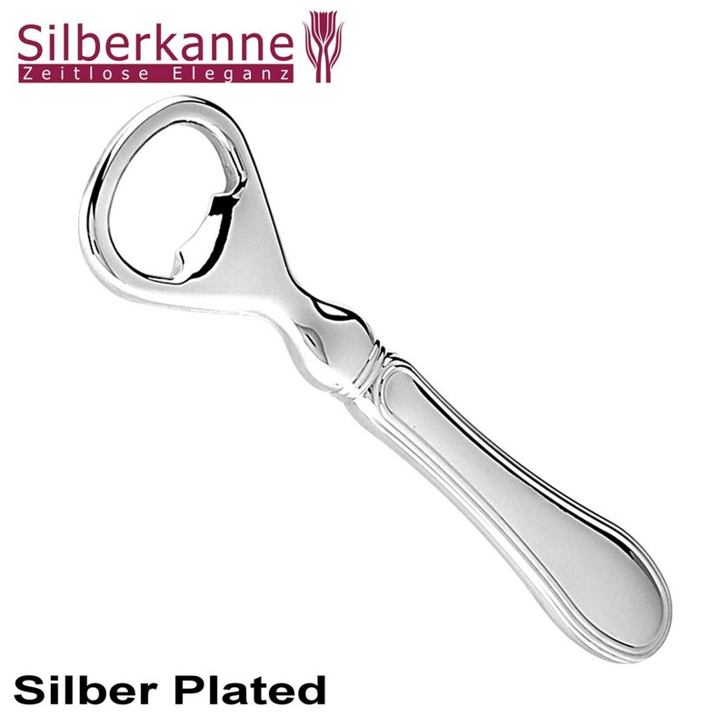 SILBERKANNE Bottle Opener L 12 cm Premium Silver Plated Elegant