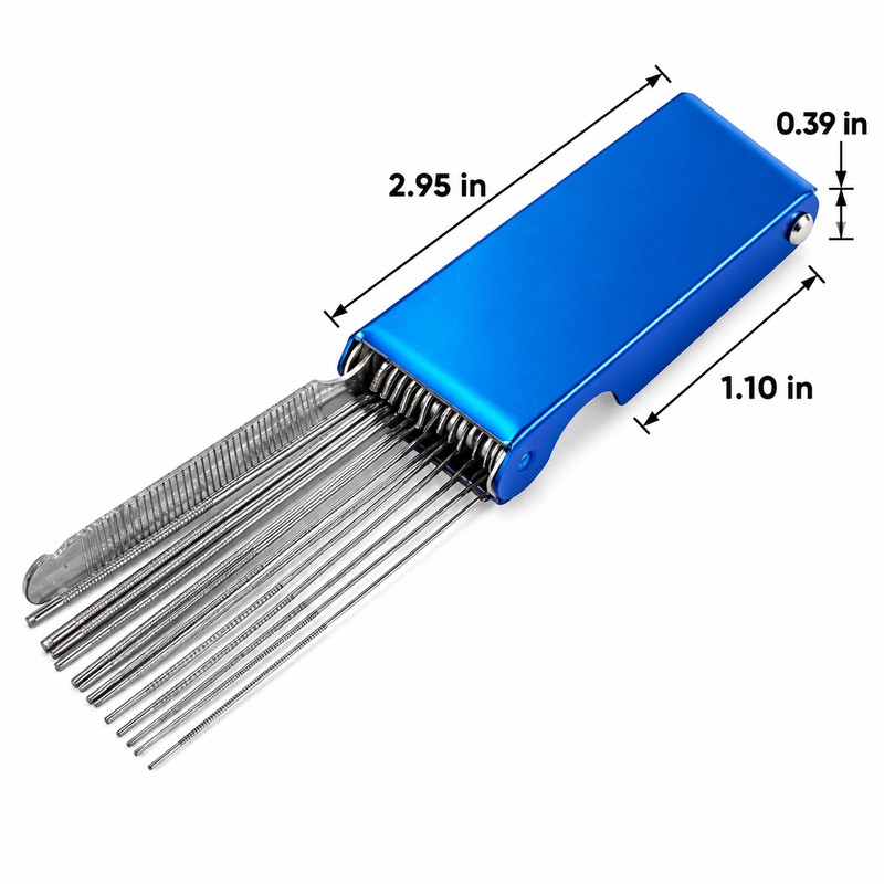 13 Sizes Metal Guitar Saddle File Set – Precision String
