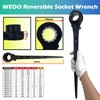 WEDO 24mm Scaffold Podger Ratchet Wrench, One Side Socket Wrench,