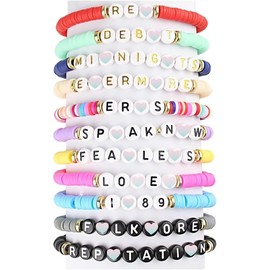 Yisound123 11PCS Friendship Bracelets, Bracelets Birthday Gitfs For Girl Women Sister Music Fans Merch For Music Tour Birthday Party Decorations