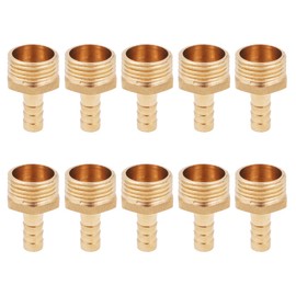 10PCS Hose Pipe Tap Connector Brass Hose Nozzle Connector Hose Fitting Male Adapter for Pond Pool Hose Pipe Adapters -1/2 8mm