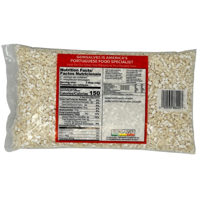 Gonsalves Dried White Hominy Milho Para Cachupa 32 Ounce (2lb)